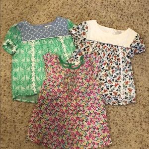 Lot of 3 Mini Boden tops EUC. Size 7/8